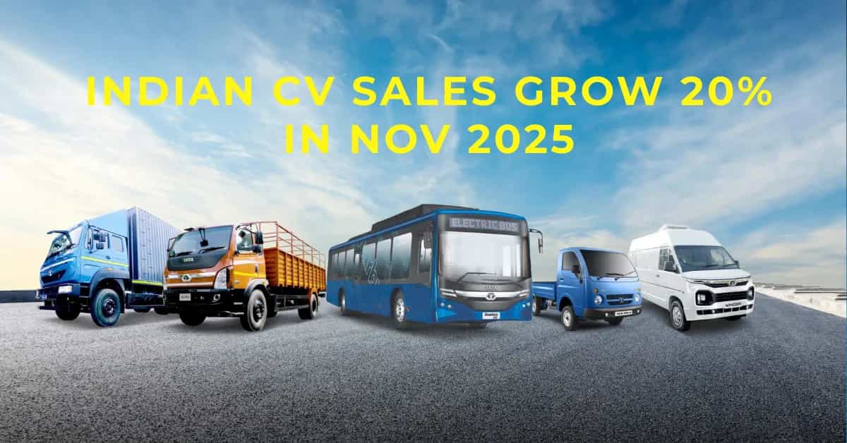 Indian Commercial Vehicle Sales Grow 20% in Nov 2025