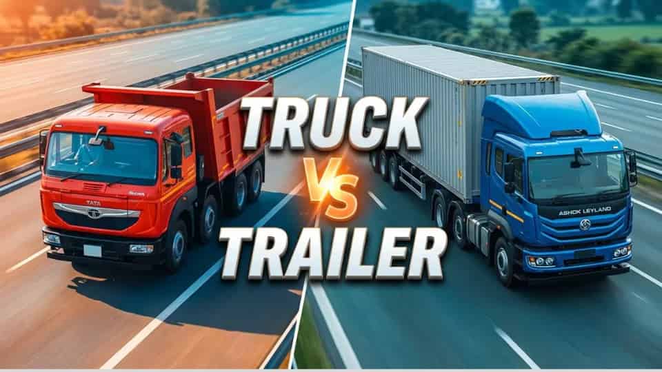 Difference Between Trucks and Trailers: Types, Key Differences & Uses
