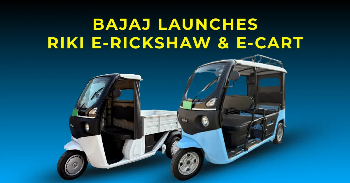 Bajaj Launches Riki E-Rickshaw & E-Cart Starting From ₹1.9L-image