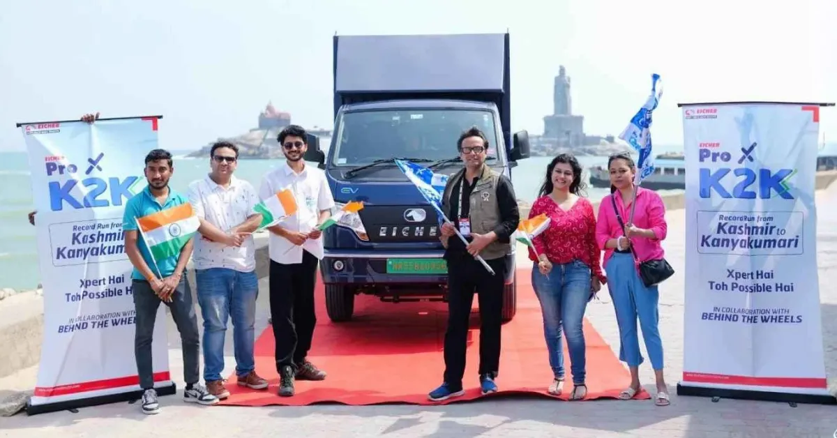 Eicher Pro X EV Completes A Record Kashmir to Kanyakumari Trip Eicher Pro X EV Completes A Record Kashmir to Kanyakumari Trip-image