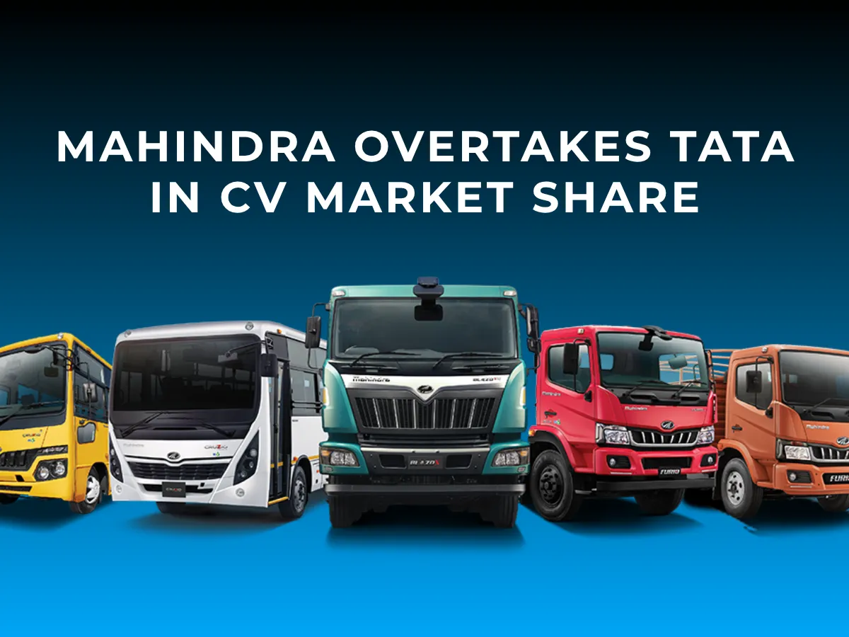 Mahindra Overtakes Tata with 34.48% CV Market Share Mahindra Overtakes Tata with 34.48% CV Market Share-image