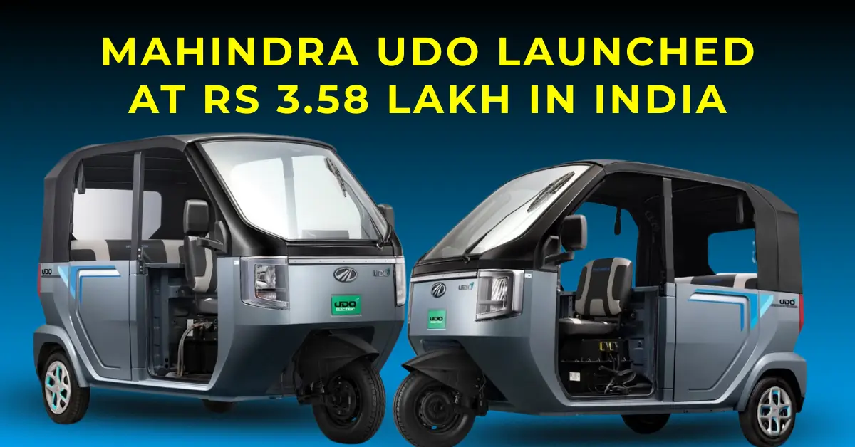 Mahindra Udo Launched at Rs 3.58 Lakh in India with a Unique Look-image