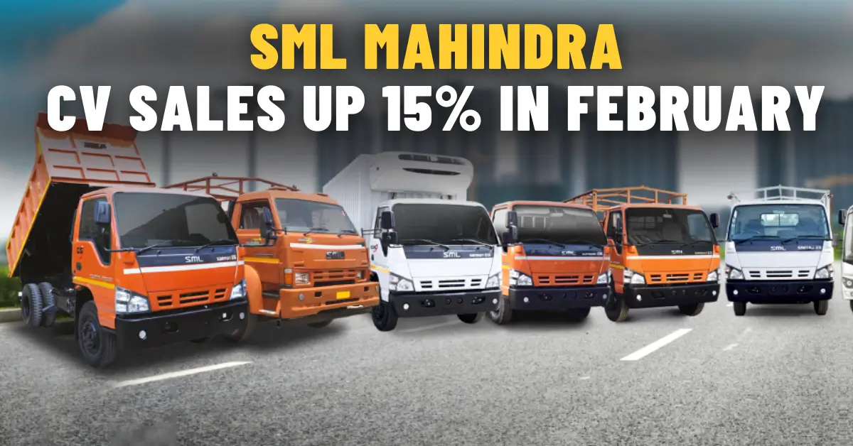 SML Mahindra CV Sales Rise to 15% to 1,415 Units in February SML Mahindra CV Sales Rise to 15% to 1,415 Units in February-image