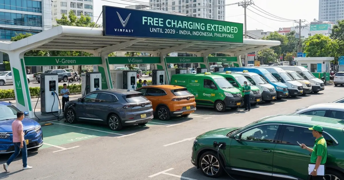 VinFast Extends Free EV Charging in India, Indonesia, Philippines VinFast Extends Free EV Charging in India, Indonesia, Philippines-image